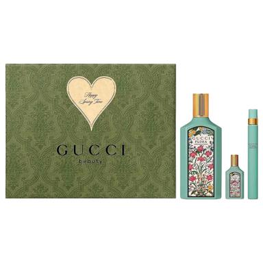 Gift Set Gucci Flora Gorgeous Jasmine 3pcs (EDP 100ml & EDP 5ml & EDP 10ml)